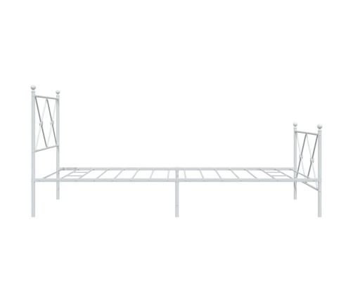 Estructura cama sin colchón con estribo metal blanco 107x203 cm