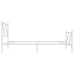 Estructura cama sin colchón con estribo metal blanco 107x203 cm
