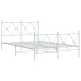 Estructura cama sin colchón con estribo metal blanco 120x190 cm