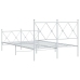 Estructura cama sin colchón con estribo metal blanco 120x190 cm