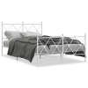 Estructura cama sin colchón con estribo metal blanco 120x190 cm