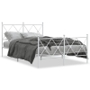 Estructura cama sin colchón con estribo metal blanco 120x200 cm