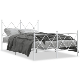 Estructura cama sin colchón con estribo metal blanco 120x200 cm