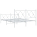 Estructura cama con cabecero y estribo metal blanco 137x190 cm