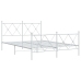 Estructura cama sin colchón con estribo metal blanco 140x190 cm