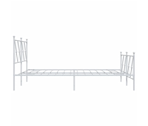 Estructura cama sin colchón con estribo metal blanco 140x190 cm