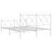 Estructura cama sin colchón con estribo metal blanco 140x190 cm