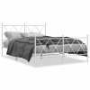 Estructura cama sin colchón con estribo metal blanco 140x190 cm