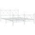 vidaXL Estructura cama metal con cabecero y estribo blanco 150x200 cm