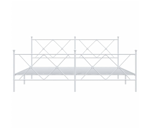 Estructura cama sin colchón con estribo metal blanco 180x200 cm