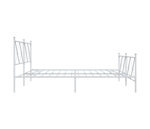 Estructura cama sin colchón con estribo metal blanco 180x200 cm