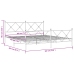 Estructura cama sin colchón con estribo metal blanco 180x200 cm