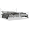 Estructura cama sin colchón con estribo metal blanco 180x200 cm