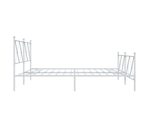 Estructura cama sin colchón con estribo metal blanco 183x213 cm