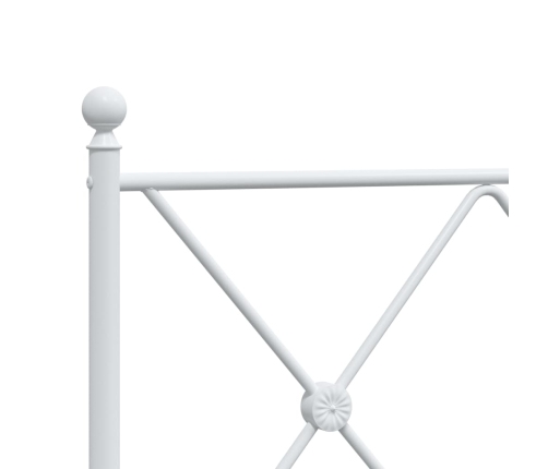 Estructura cama sin colchón con estribo metal blanco 183x213 cm