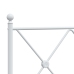 Estructura cama sin colchón con estribo metal blanco 183x213 cm