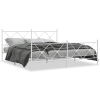 Estructura cama sin colchón con estribo metal blanco 183x213 cm