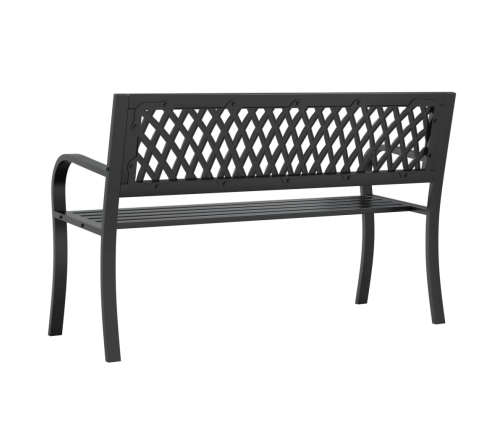 Banco de jardín acero negro 120 cm