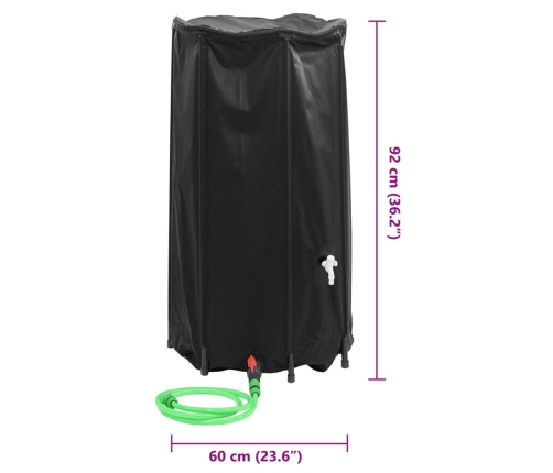 Depósito de agua plegable con grifo PVC 250 l