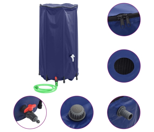 Depósito de agua plegable con grifo PVC 250 l