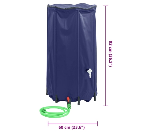 Depósito de agua plegable con grifo PVC 250 l