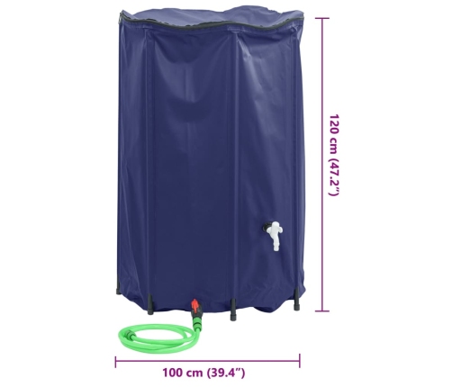 Depósito de agua plegable con grifo PVC 1000 l