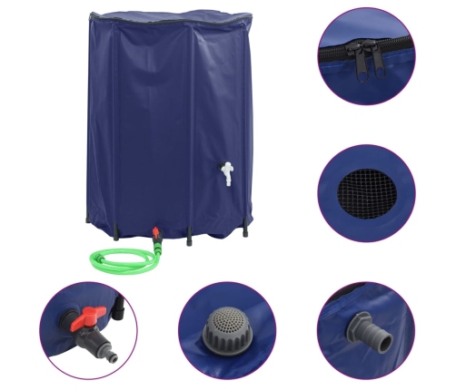 Depósito de agua plegable con grifo PVC 1350 l