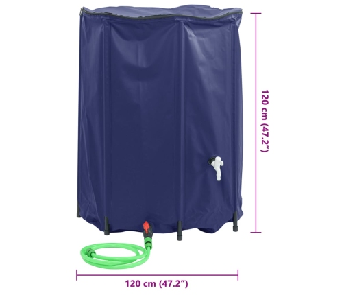 Depósito de agua plegable con grifo PVC 1350 l