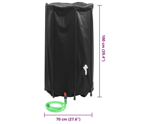 Depósito de agua plegable con grifo PVC 380 l