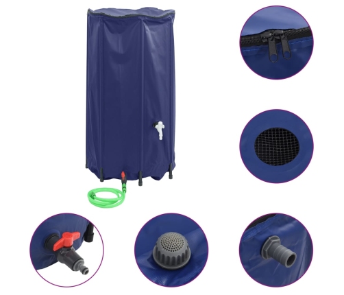 Depósito de agua plegable con grifo PVC 380 l