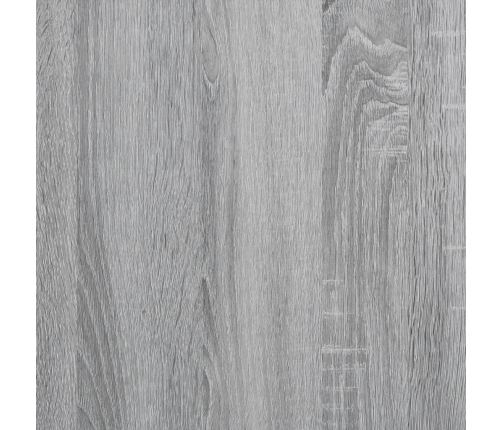 Escritorio madera ingeniería y acero Sonoma gris 100x45x76 cm