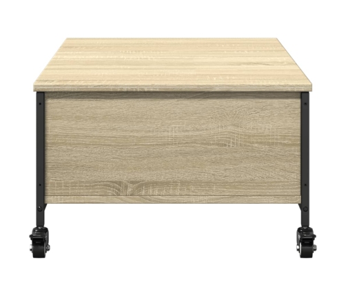 Mesa de centro con ruedas madera ingeniería Sonoma 91x55x34 cm