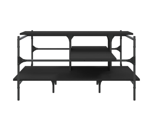 vidaXL Mesa de centro madera de ingeniería negro 100x100x48,5 cm