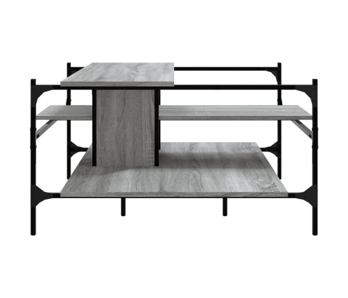 Mesa de centro madera de ingeniería gris Sonoma 100x100x48,5 cm