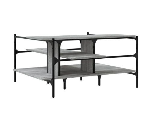 Mesa de centro madera de ingeniería gris Sonoma 100x100x48,5 cm