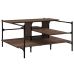 Mesa de centro madera ingeniería roble marrón 100x100x48,5 cm