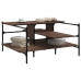 Mesa de centro madera ingeniería roble marrón 100x100x48,5 cm