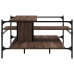 Mesa de centro madera ingeniería roble marrón 100x100x48,5 cm