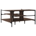 Mesa de centro madera ingeniería roble marrón 100x100x48,5 cm