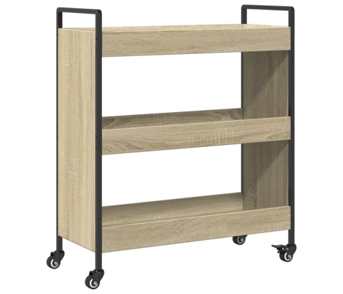 Carrito de cocina madera de ingeniería roble Sonoma 70x30x82 cm