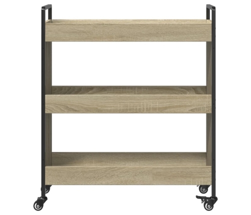 Carrito de cocina madera de ingeniería roble Sonoma 70x30x82 cm