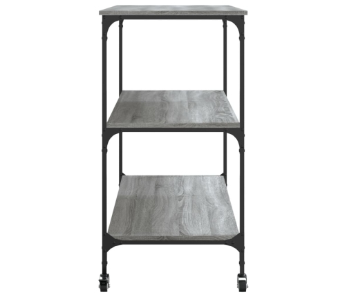 Carrito de cocina madera ingeniería gris Sonoma 102x50x95 cm