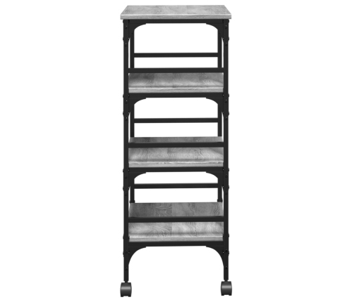 Carrito de cocina madera ingeniería gris Sonoma 45x35x89,5 cm