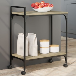 Carrito de cocina madera ingeniería roble Sonoma 60,5x31x72,5cm