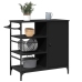 Carrito de cocina madera de ingeniería negro 87,5x38,5x84,5 cm
