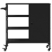 Carrito de cocina madera de ingeniería negro 87,5x38,5x84,5 cm