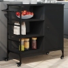 Carrito de cocina madera de ingeniería negro 87,5x38,5x84,5 cm