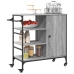 Carrito de cocina de madera gris Sonoma 87,5x38,5x84,5 cm