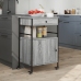 Carrito de cocina madera ingeniería gris Sonoma 56x43x89,5 cm