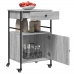 Carrito de cocina madera ingeniería gris Sonoma 56x43x89,5 cm